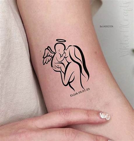 Close-up Looks at Infant Angel Tattoos: Symbolism, Wings, and Healing Ink Designs