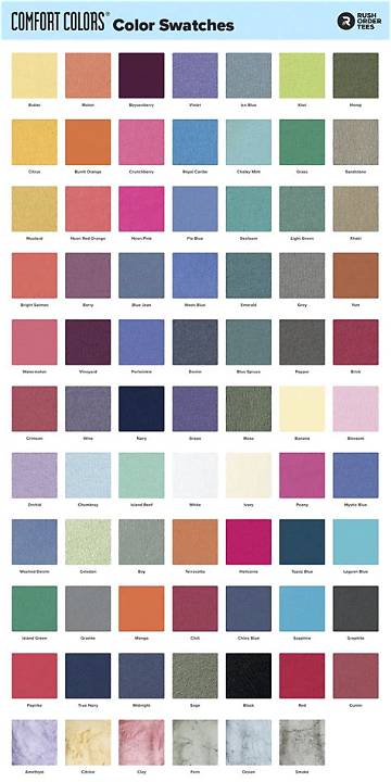 Comfort Colors Color Chart Explained: Pigment Pure vs Direct Dye Truths