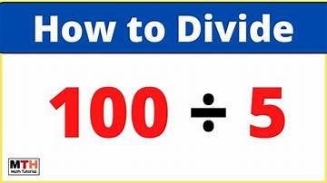 Visualizing 100 Divided by 5: Step-by-Step Number Lines and Grouping Models